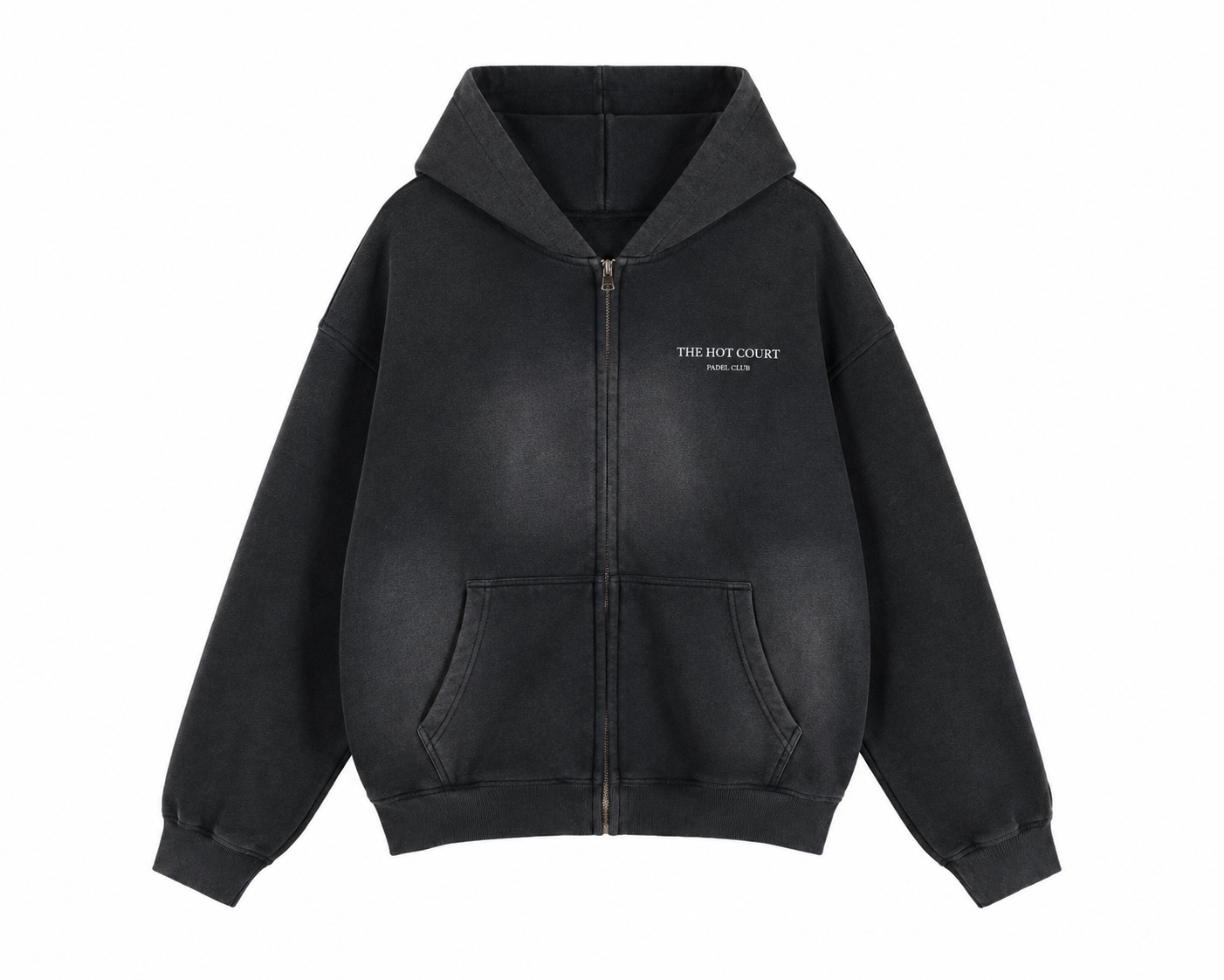 In My Padel Era Zip Hoodie – Sunfade Black