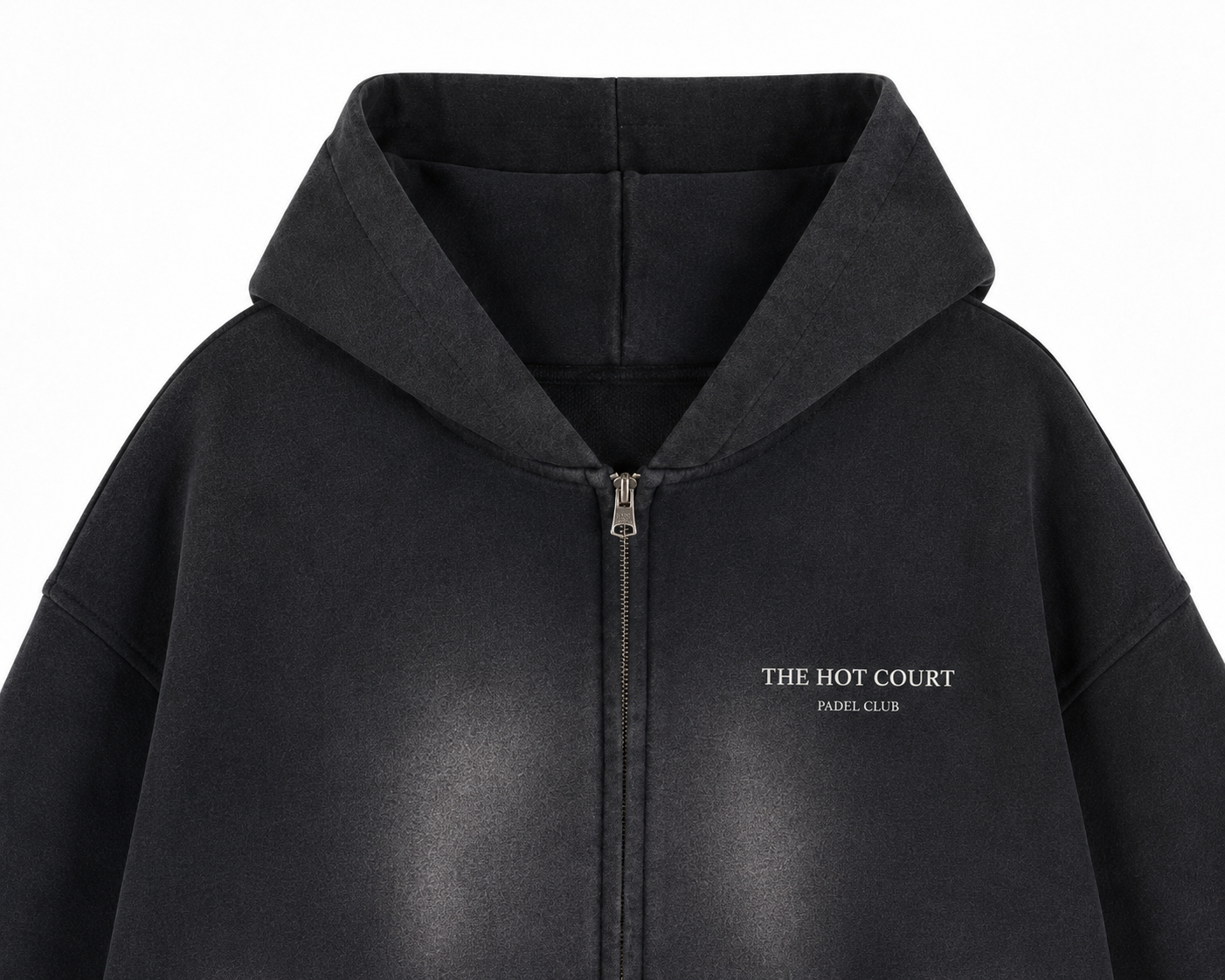 In My Padel Era Zip Hoodie – Sunfade Black