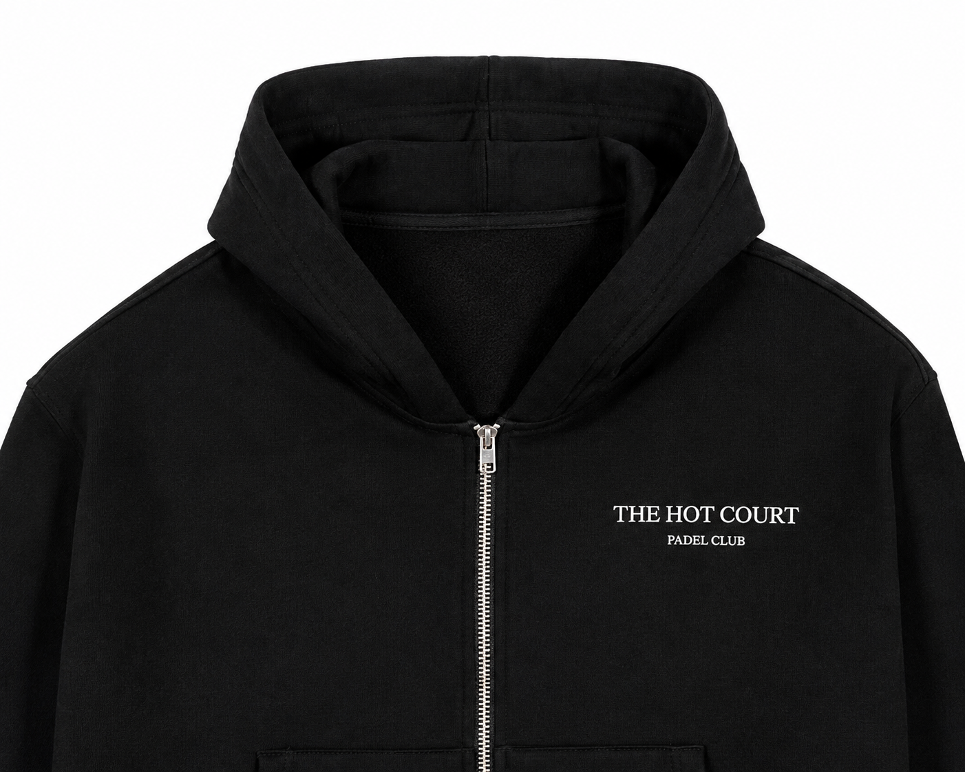 In My Padel Era Zip Hoodie – Black