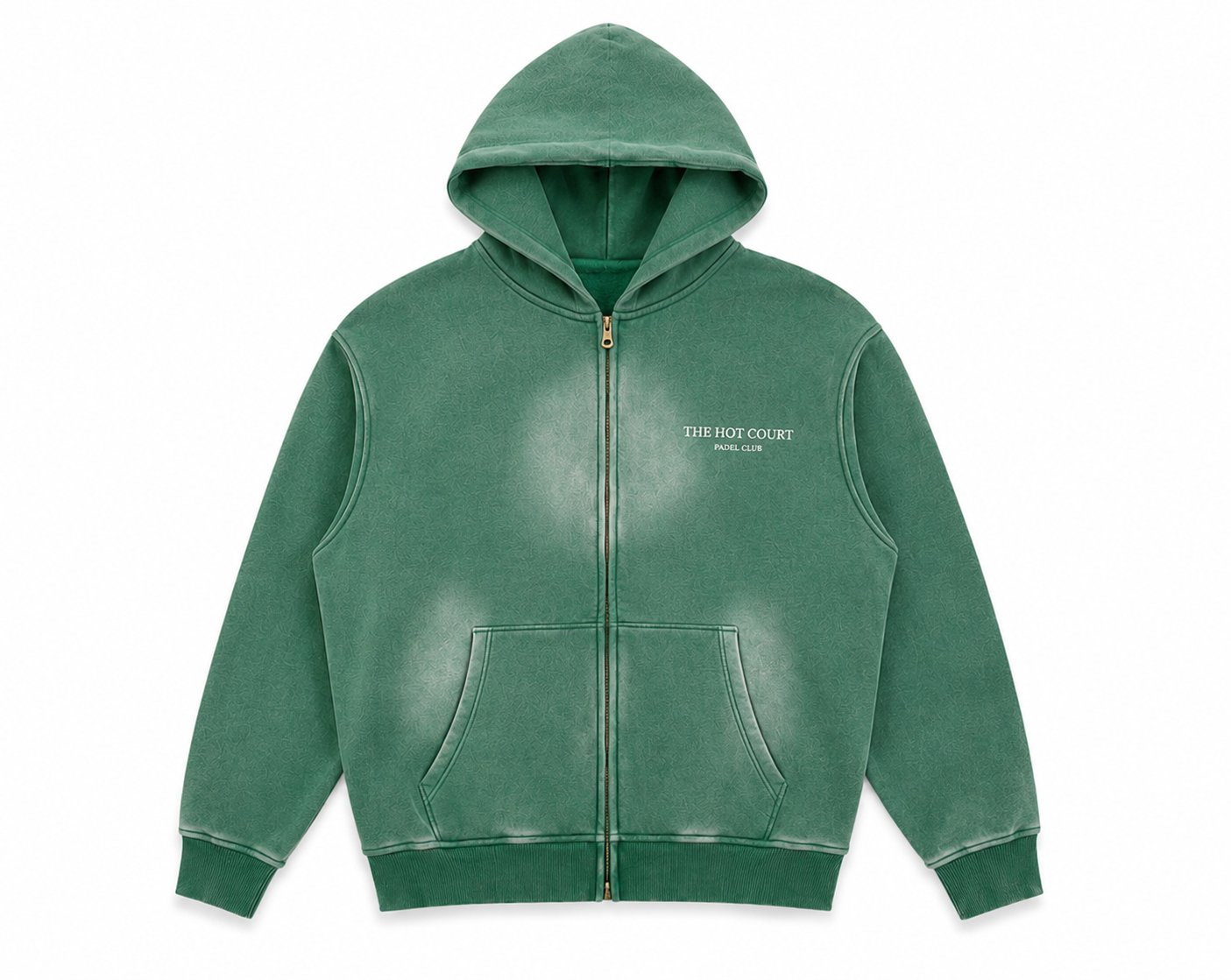 In My Padel Era Zip Hoodie – Sunfade Green