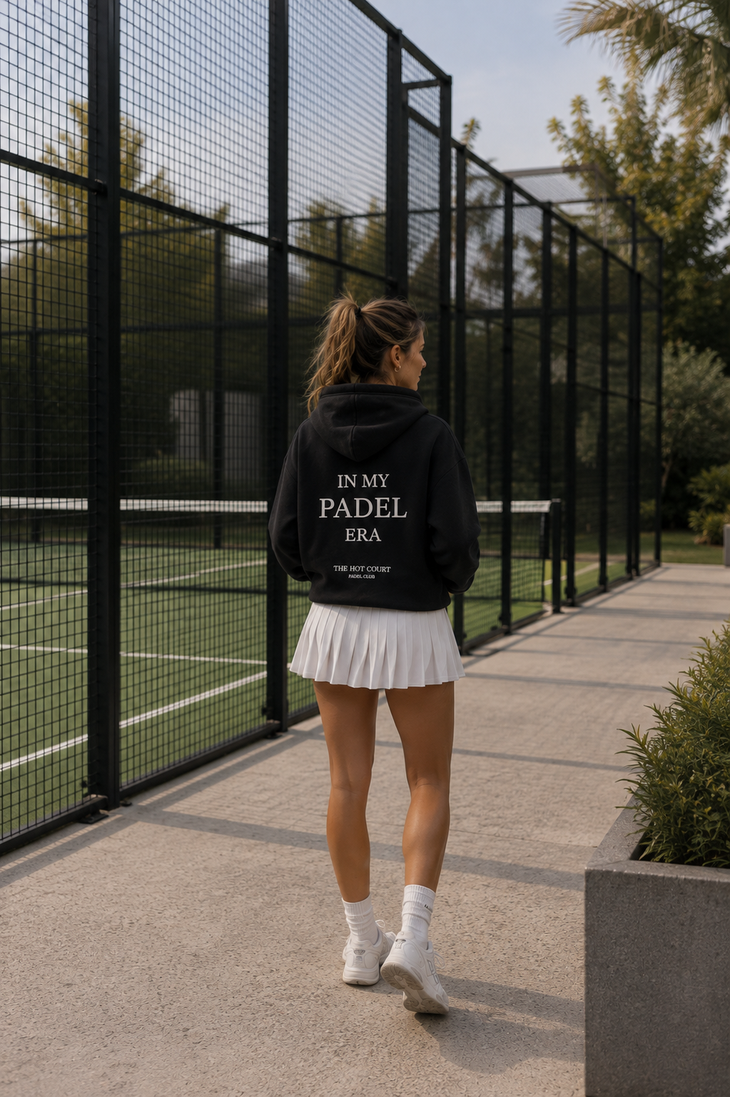 In My Padel Era Zip Hoodie – Black