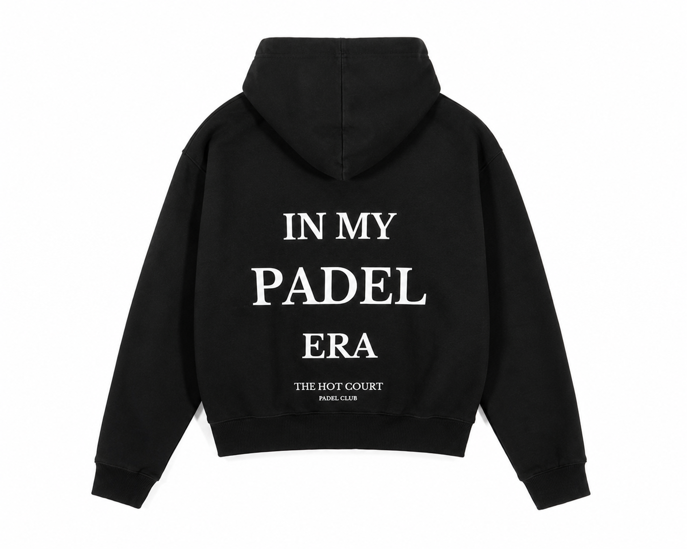In My Padel Era Zip Hoodie – Black
