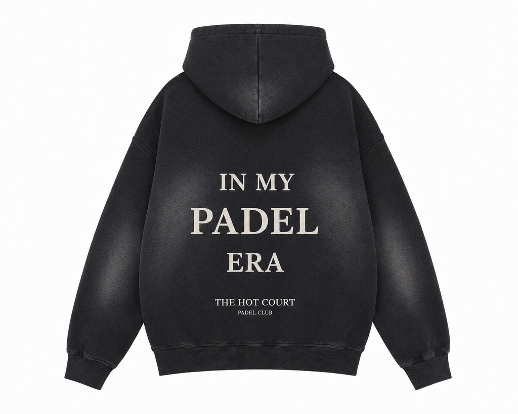 In My Padel Era Zip Hoodie – Sunfade Black