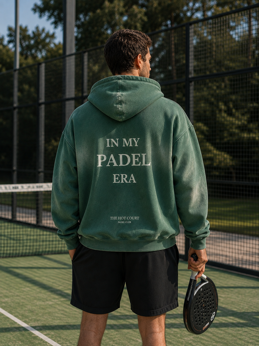 In My Padel Era Zip Hoodie – Sunfade Green
