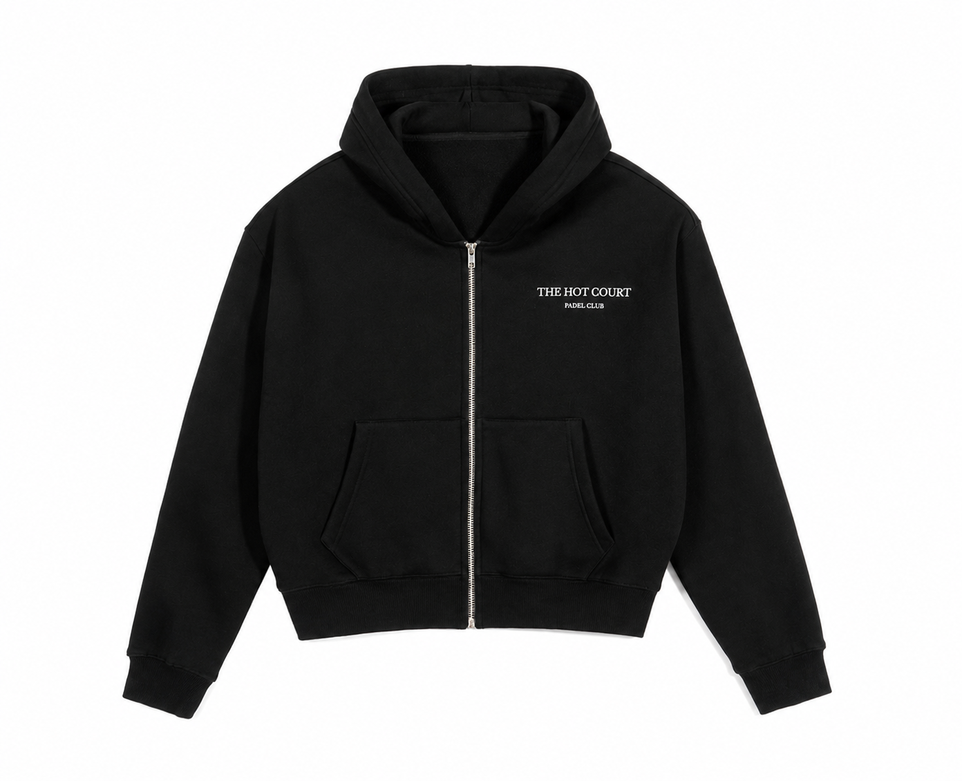 In My Padel Era Zip Hoodie – Black